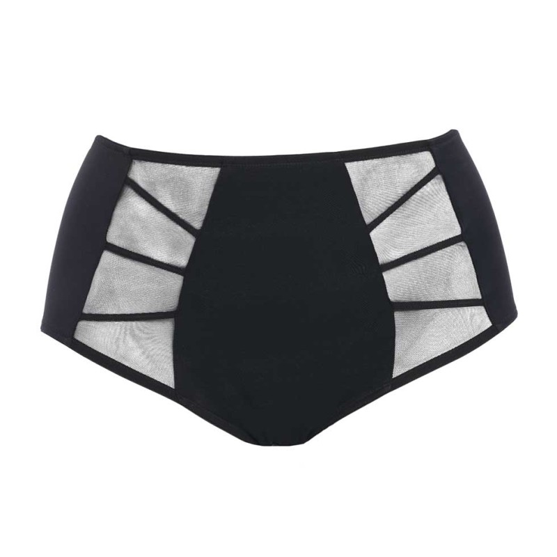 Slip Vita Alta Elomi Sachi Nero - Intimo Curvy Coordinato