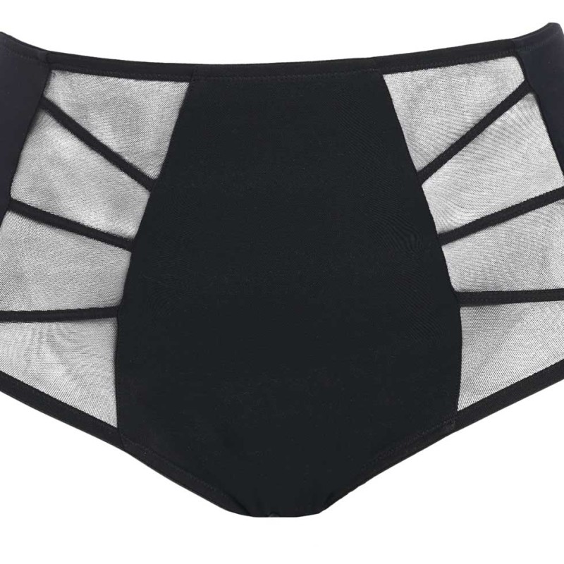 Slip Vita Alta Elomi Sachi Nero - Intimo Curvy Coordinato