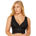 Bralette Curvy Plungie Longline nera Cosabella