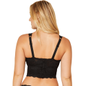 Bralette Curvy Plungie Longline nera Cosabella