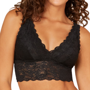 CB-NEVER1386BLK- Never say never Bralette Plungie Longline - nero