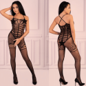 Bodystocking Hamalena in rete di pizzo elastica