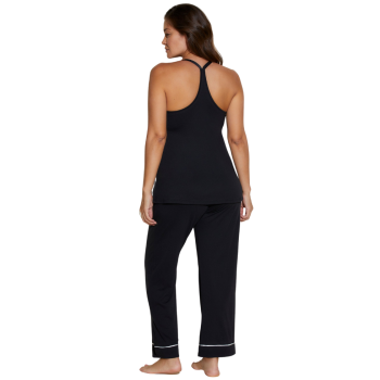 CB-AMORM9861BLK- Bella Set maternity con canotta da allattamento - nero avorio