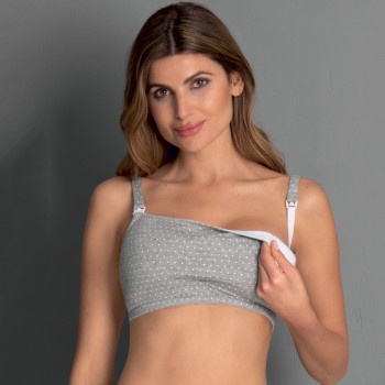 ANI5091.254- Reggiseno Allattamento senza ferretto Miss Debby - grigio pois