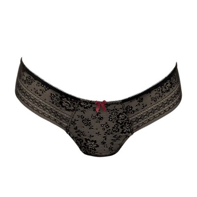 Perizoma Fleur Nero Rosa Faia