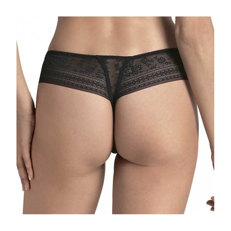 Perizoma Fleur Nero Rosa Faia