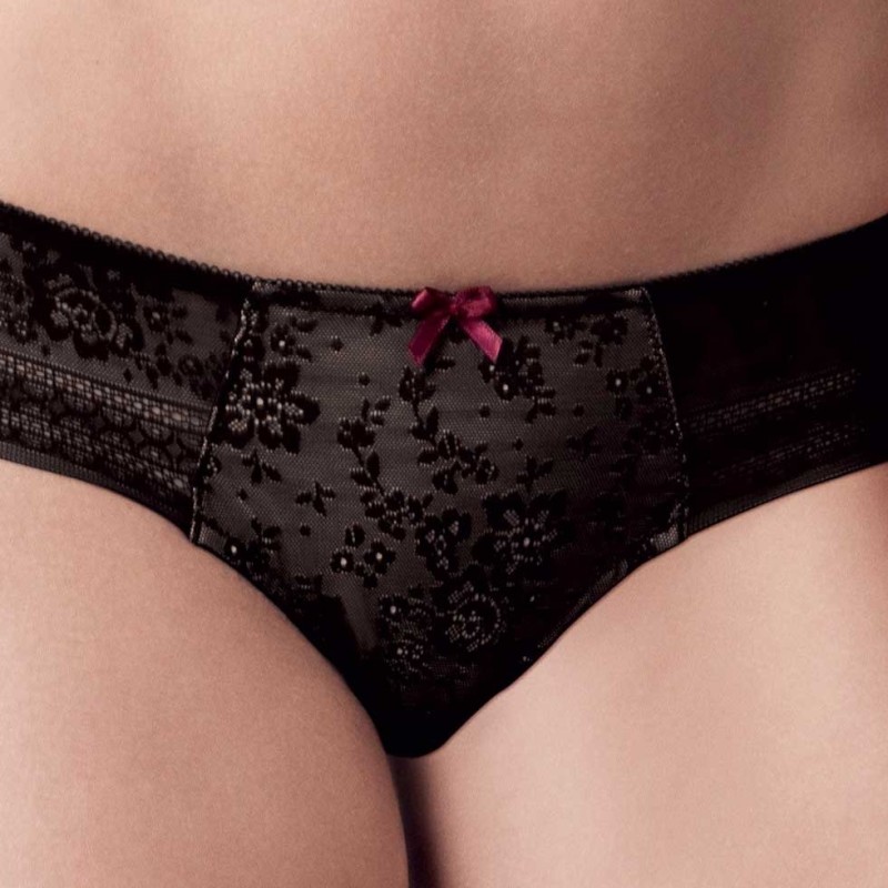 Slip Fleur Nero