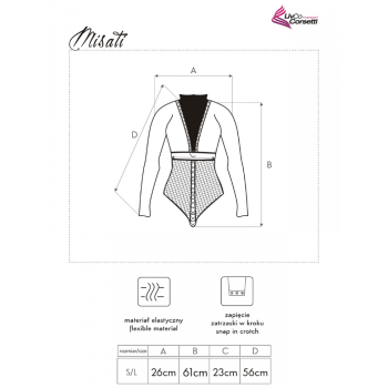 LC-MISATI- Body in rete di pizzo - nero