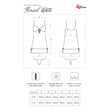 LC-FLORIZEL - Sottoveste coppe con ferretto bianca