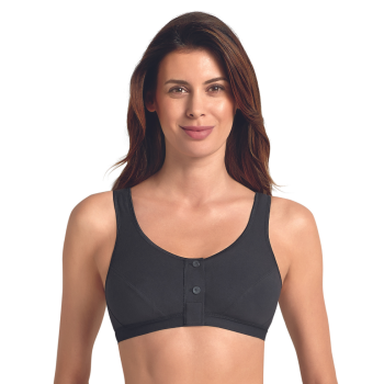 ANI5315X.001- Reggiseno Isra da protesi senza ferretto aperto davanti-nero
