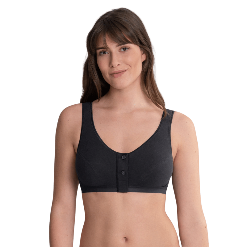 ANI5315X.001- Reggiseno Isra da protesi senza ferretto aperto davanti-nero