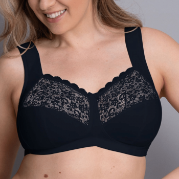 ANI5813.001- Reggiseno Havanna senza ferretto coppe grandi - Nero