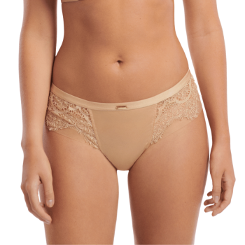 LIS-12324-PD- Brasiliana Diva in raso e pizzo - beige