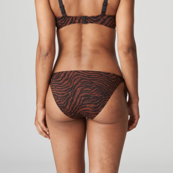 PD-4008953ZWA- Slip bikini combinabile Issambres con laccetto-  Nero Animalier
