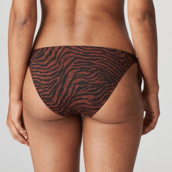 PD-4008953ZWA- Slip bikini combinabile Issambres con laccetto-  Nero Animalier