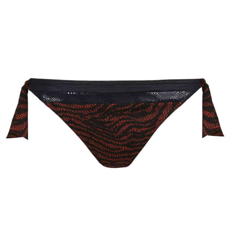 PD-4008953ZWA- Slip bikini combinabile Issambres con laccetto-  Nero Animalier