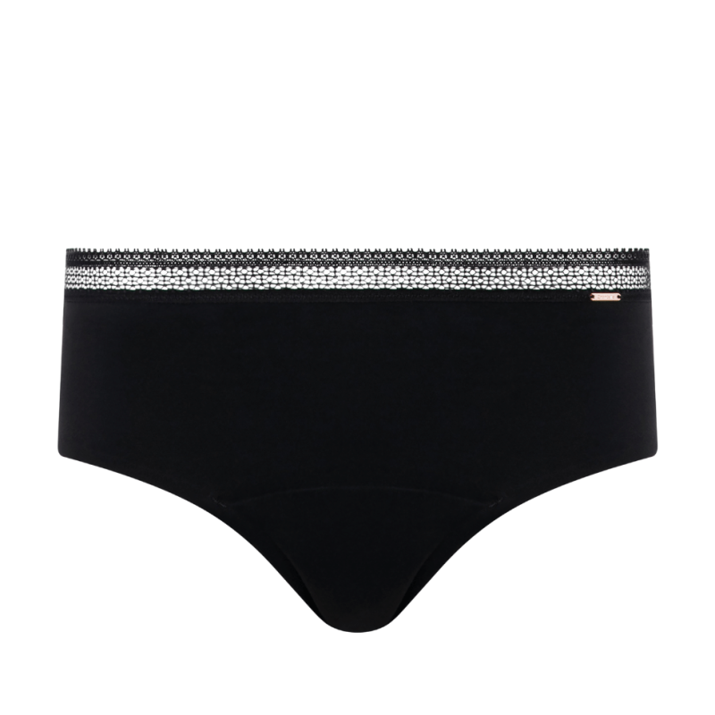CL-C16L40-011- Slip da ciclo vita media Period Panty - nero