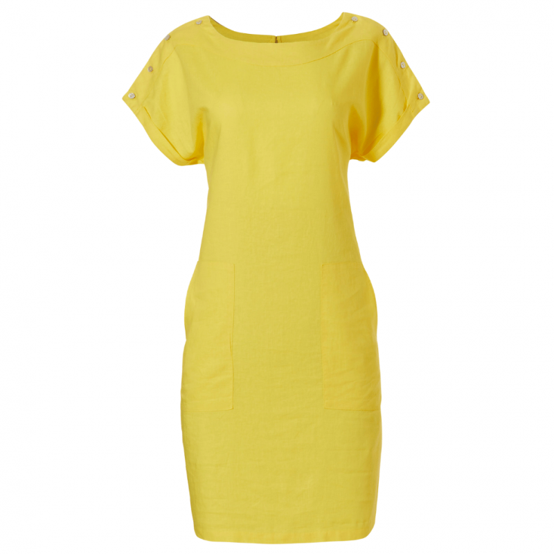 PA-16221-218-2-Abito in lino con bottoncini su spalla-gialla
