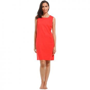 PA-16221-218-1-Abito in lino smanicato-rosso