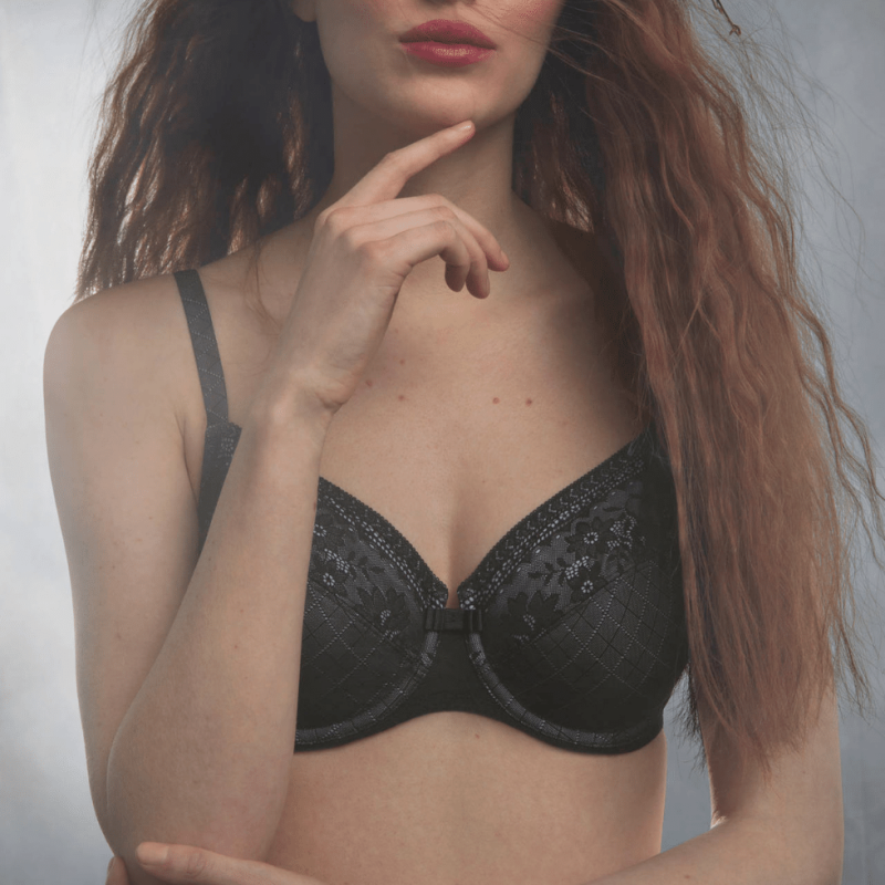 Reggiseno Rosemary nero Rosa Faia