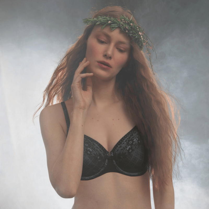 Reggiseno Rosemary nero Rosa Faia