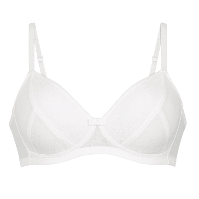 Reggiseno Rosmery senza ferretto bianco Rosa Faia