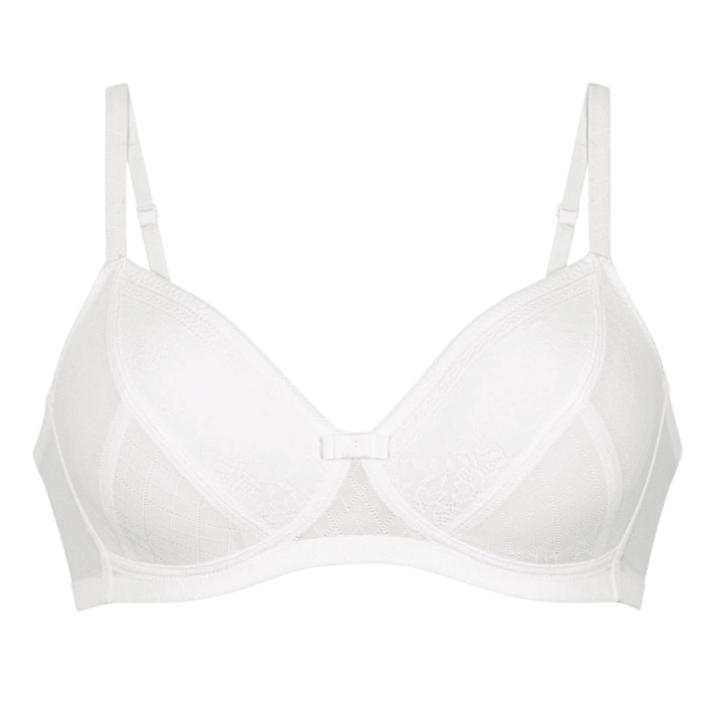 Reggiseno Rosmery senza ferretto bianco Rosa Faia