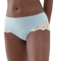 Slip in cotone e pizzo serie Organic Cotton Mey Woman