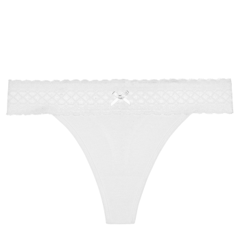 VA-94673-M35- Tripack tanga in cotone Les Cotons- beige bianco nero