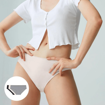 VA-99841-M80- Tripack slip in cotone Les Mini Prix - rosa tortora nero