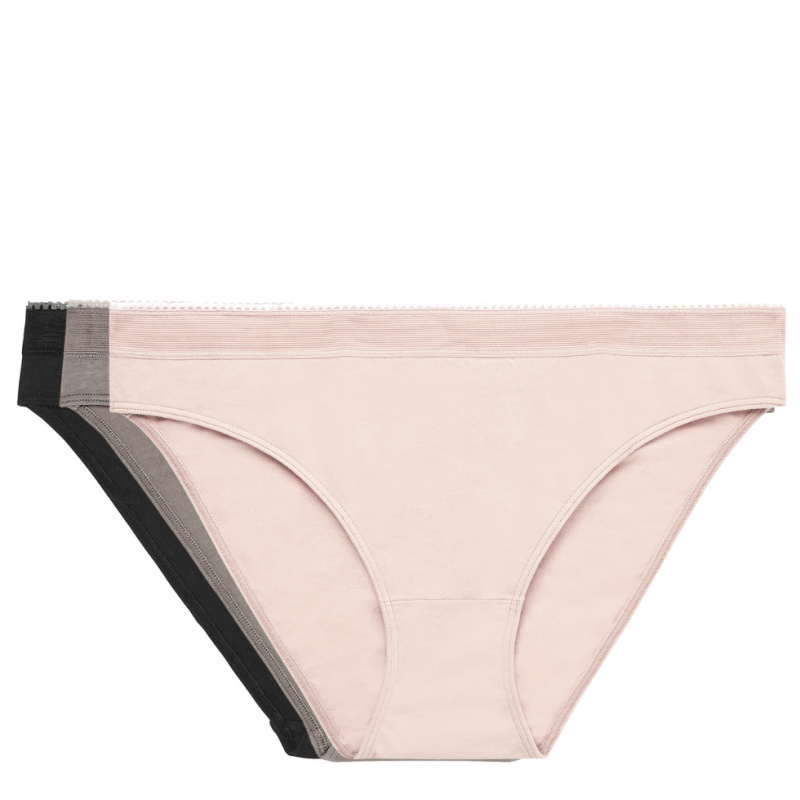 VA-99841-M80- Tripack slip in cotone Les Mini Prix - rosa tortora nero