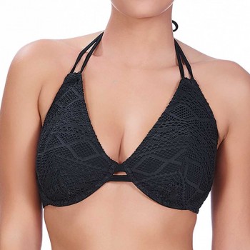 FL-AS-3971BLK-Costume a triangolo Sundance - nero effetto uncinetto