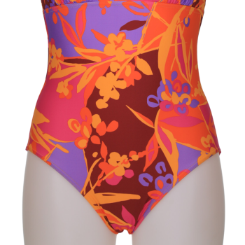 SF-72073-67- Costume Intero fantasia botanica - arancio viola floreale