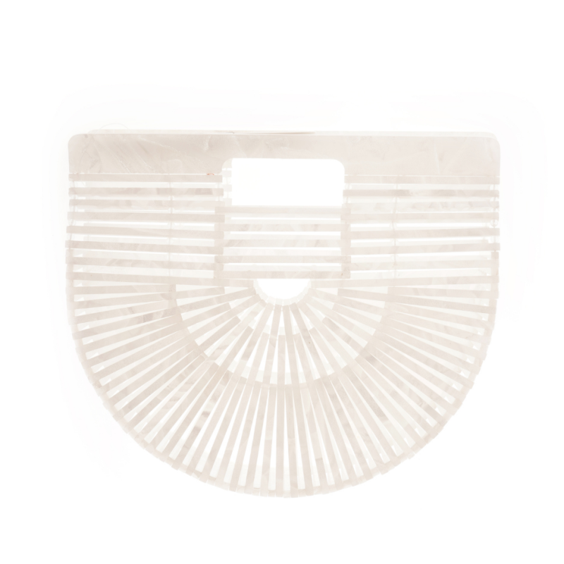 IC20-B15- Borsa a mano madreperla - bianco