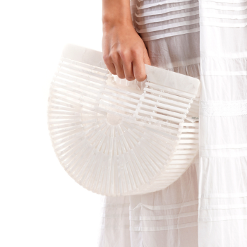 IC20-B15- Borsa a mano madreperla - bianco