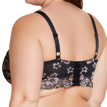 CB-SAVON1382P-BLKMAN - Savona Extended Bralette Curvy Longline - black mandorla