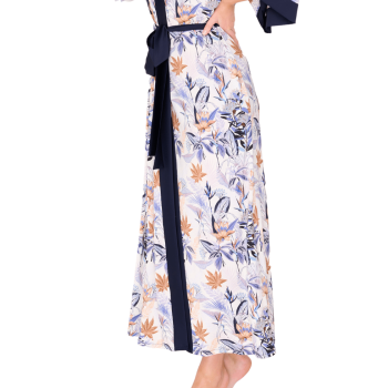 EN-M20/2 - Vestaglia Kimono lunga Euphoria in viscosa - blu