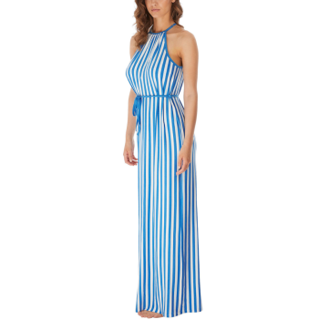 FL-AS6799BMN - Abito copricostume in viscosa Beach Hut - blue moon