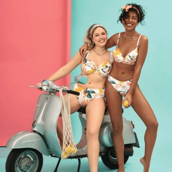 ANI-M38722.611- Bikini due pezzi con ferretto Hermine Top - Perla floreale