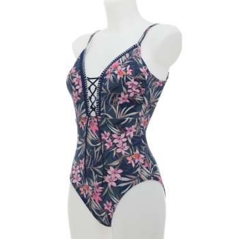 OL-32022- Costume intero a triangolo senza ferretto - fantasia tropicale