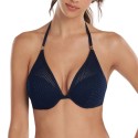Bikini push-up blu scuro Lisca