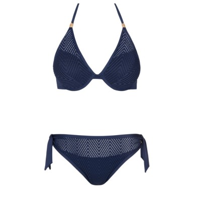 Bikini push-up blu scuro Lisca