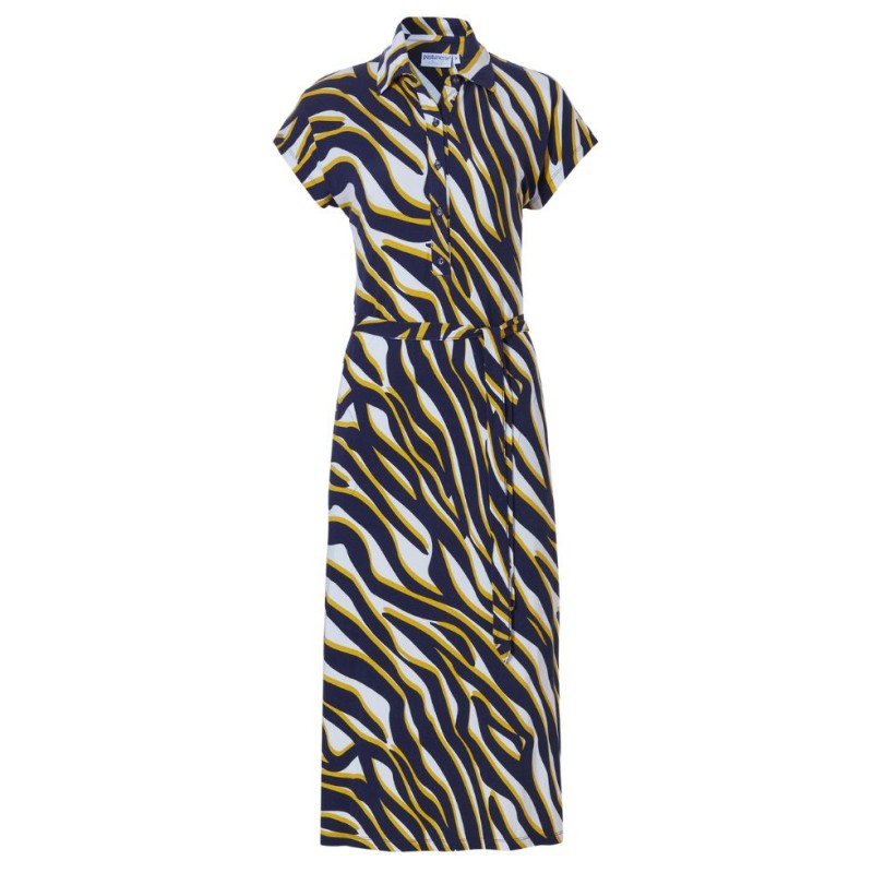 Abito animalier nero giallo bianco Pastunette