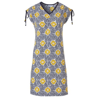 Abito floreale blu giallo Pastunette