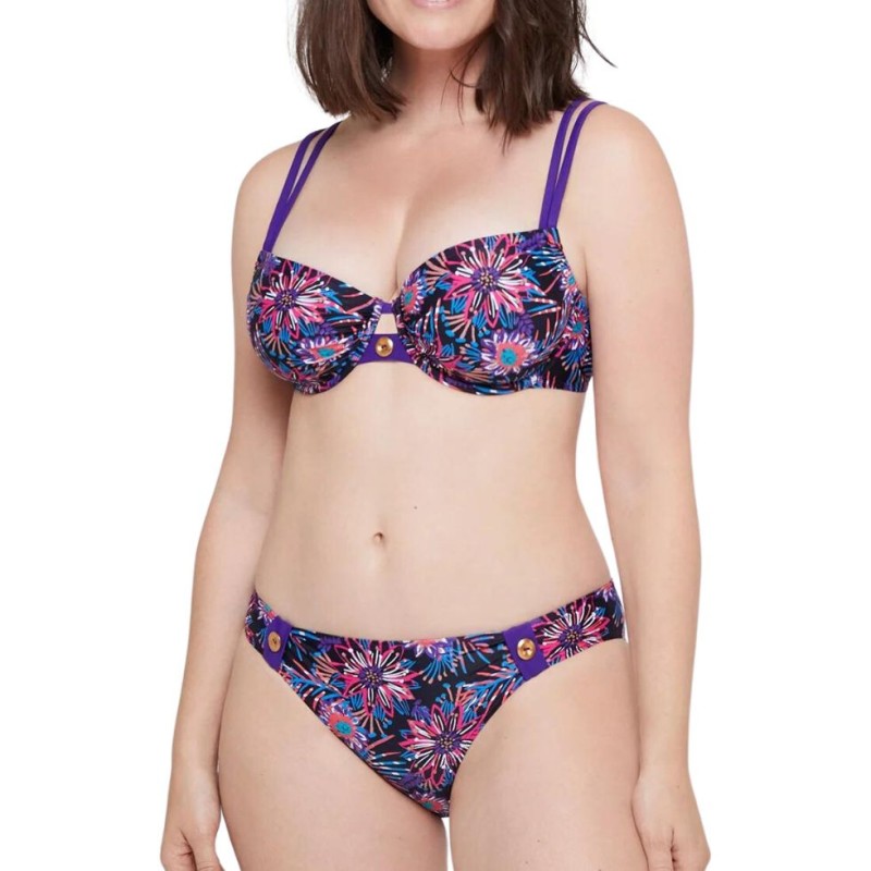 Bikini Tremiti nero fiori Bestform