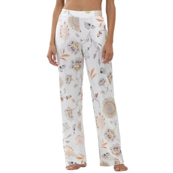 MEY-17367-231 - Pantalone lungo pigiama serie My Love Story - Pearl - bianco fiori