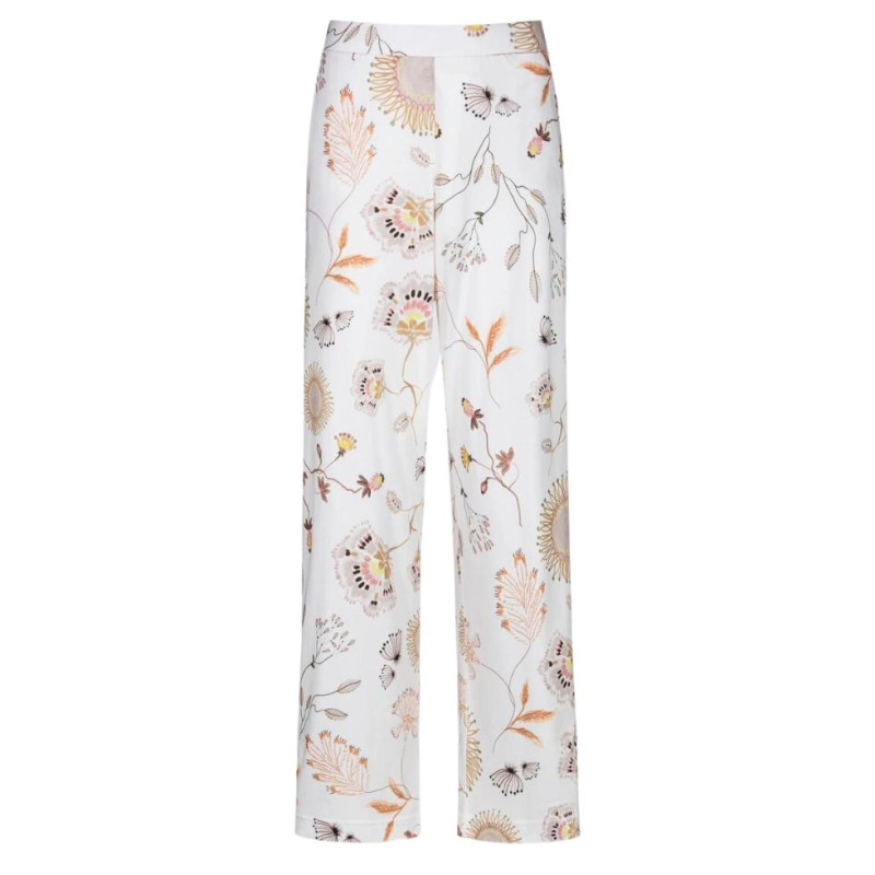 MEY-17367-231 - Pantalone lungo pigiama serie My Love Story - Pearl - bianco fiori