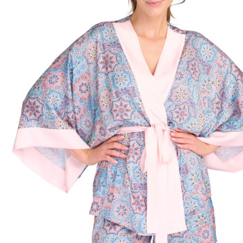 EN-M10/1 - Kimono corto in raso Darling - Blue print