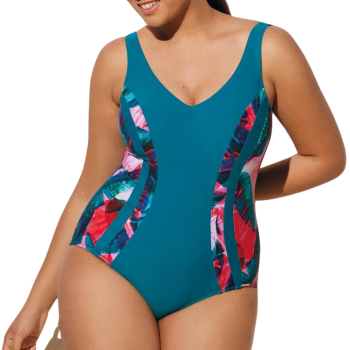 YM-82218- Costume intero modellante senza ferretto - petrolio