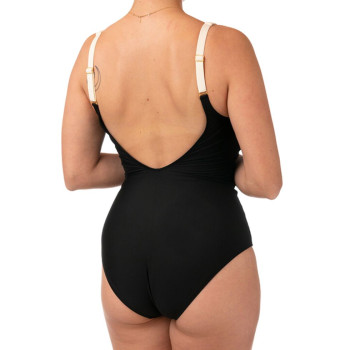 BE-B278-0103 - Costume intero triangolo con ferretto - nero bianco